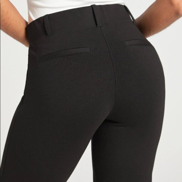 Betabrand Classic Black Pull-on Mid-Rise Bootcut Dress Yoga Pant Size Large - Picture 5 of 13